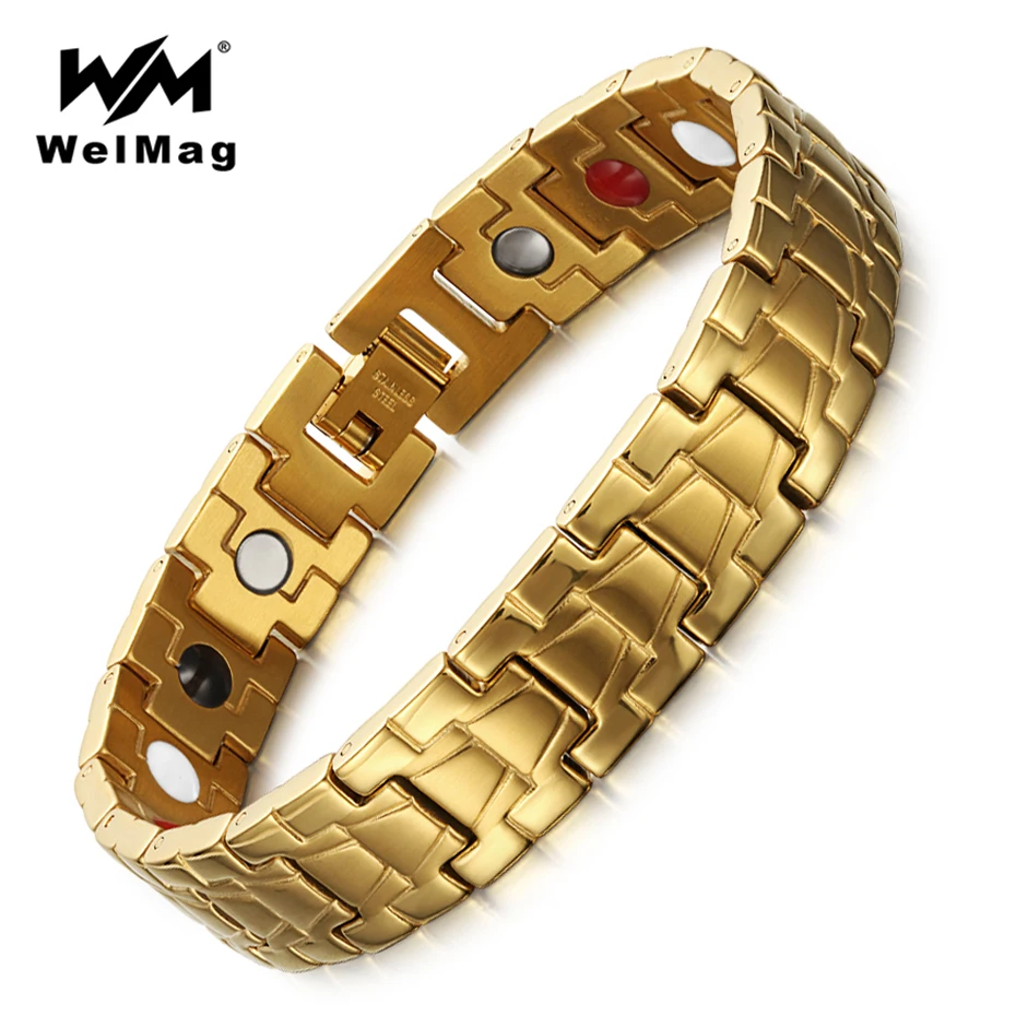 

WelMag Health Magnetic Bracelet Germanium Bangle for Men Bio Energy Hologram Bracelets 2017 Fashion Jewelry Wristband for Women