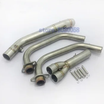 

motorcycle exhaust link pipe mid pipe stainless steel fit for 51mm exhaust Convertor Adapter R25 MT03 R3 front pipe R3 exhaust
