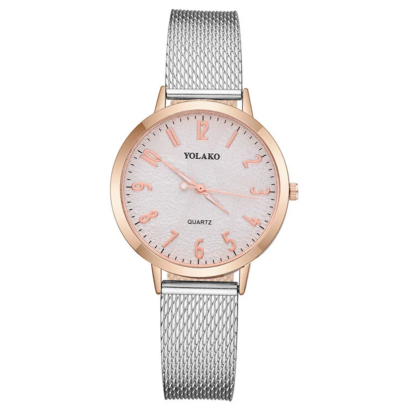 YOLAKO женские часы Роскошные модные женские часы женские наручные часы женские часы Reloj Mujer - Цвет: Silver