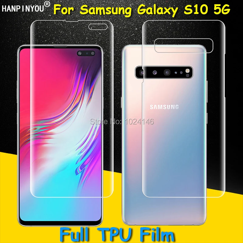 

Front / Back Full Coverage Clear Soft TPU Film Screen Protector For Samsung Galaxy S10 5G G977 6.7" (Not Tempered Glass)
