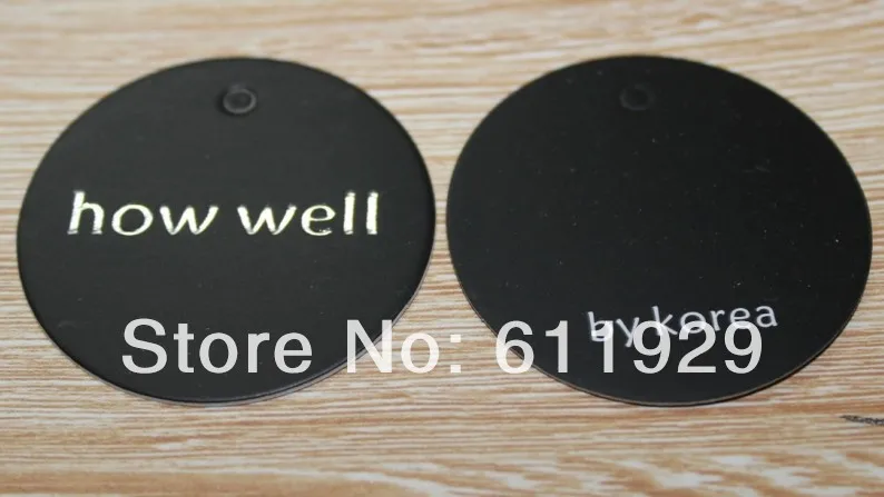 

Customized round shape hang tag/clothing bags paper swing tags/golden silver printing tags 1000 pcs a lot