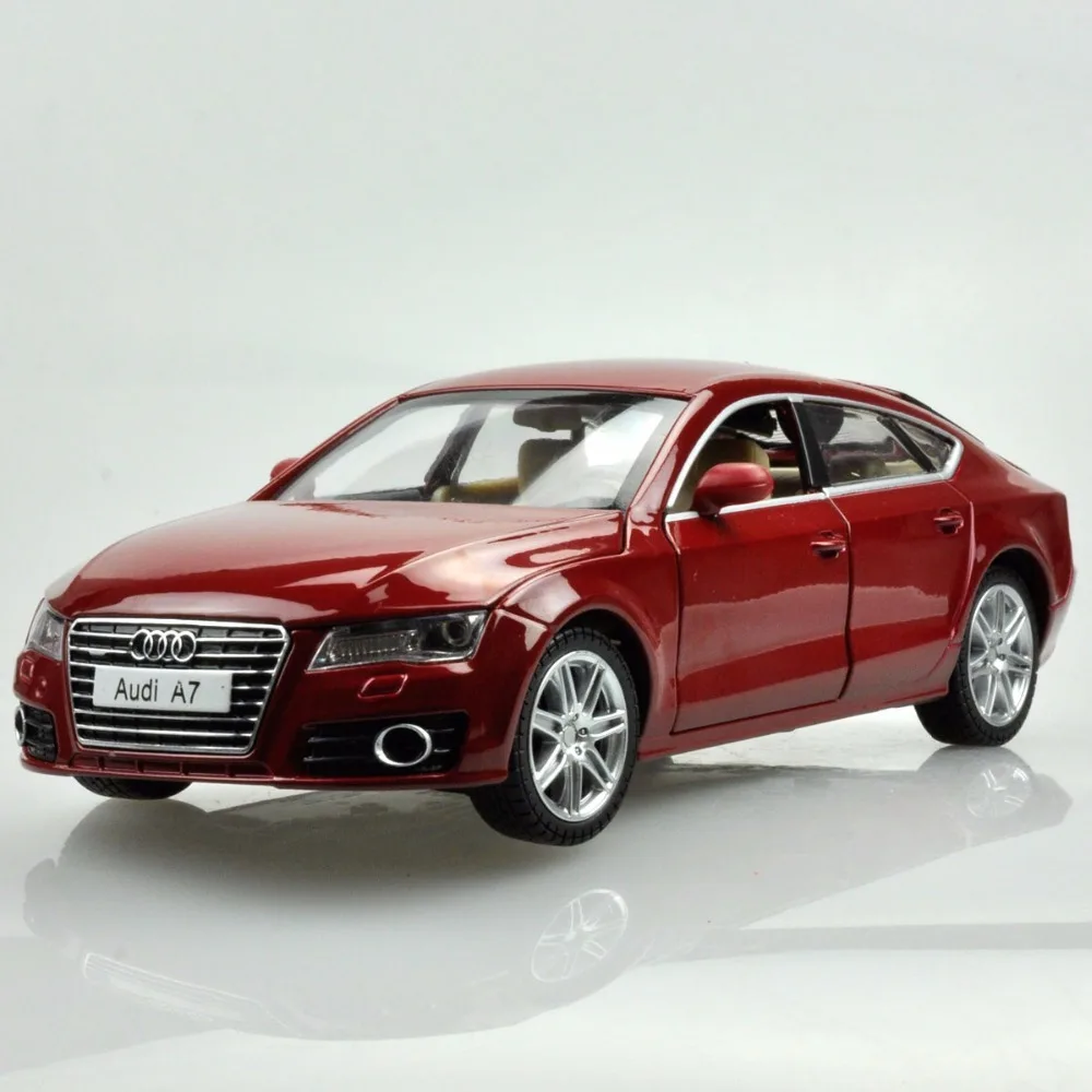 Высокая модель 1:24, новинка, Audi A7 Sportback, модель автомобиля из сплава, металлические литые игрушки для детей, подарки на день рождения, коллекция игрушек