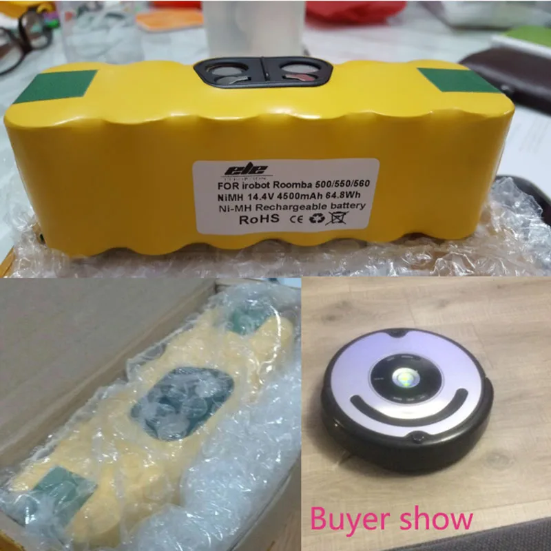 Eleoption High Capacity 3.5AH 3500mAh Ni-MH 14.4V Replacement Battery For iRobot Roomba 400 series 4000 4905 APS