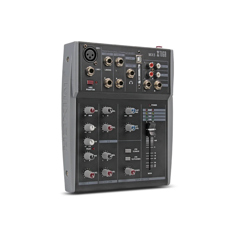 Usb микшер Профессиональный с 5 каналами звуковая консоль DJ аппарат