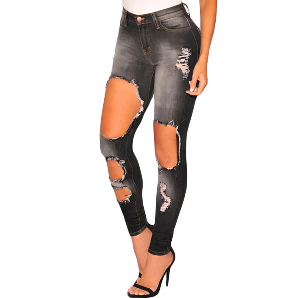 charcoal ripped skinny jeans