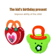 Baby began to educational toys Children handmade bag Non-woven Cloth puzzles DIY crafts for kids learning and educational toys