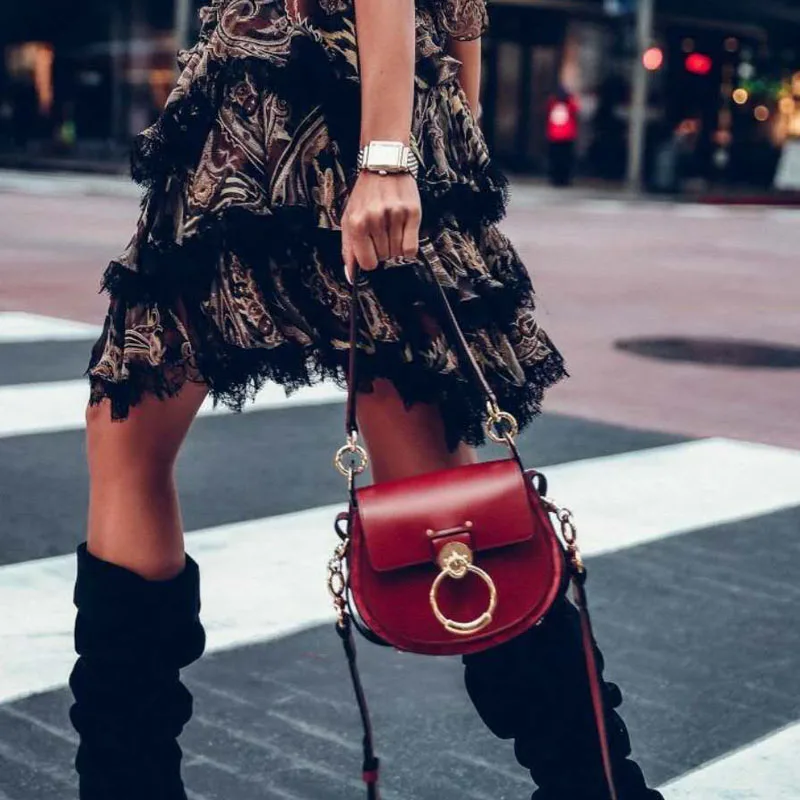 

Women bag Crossbody Women bag Genuine leather messenger bag luxury brand design Shoulder Saddle bag