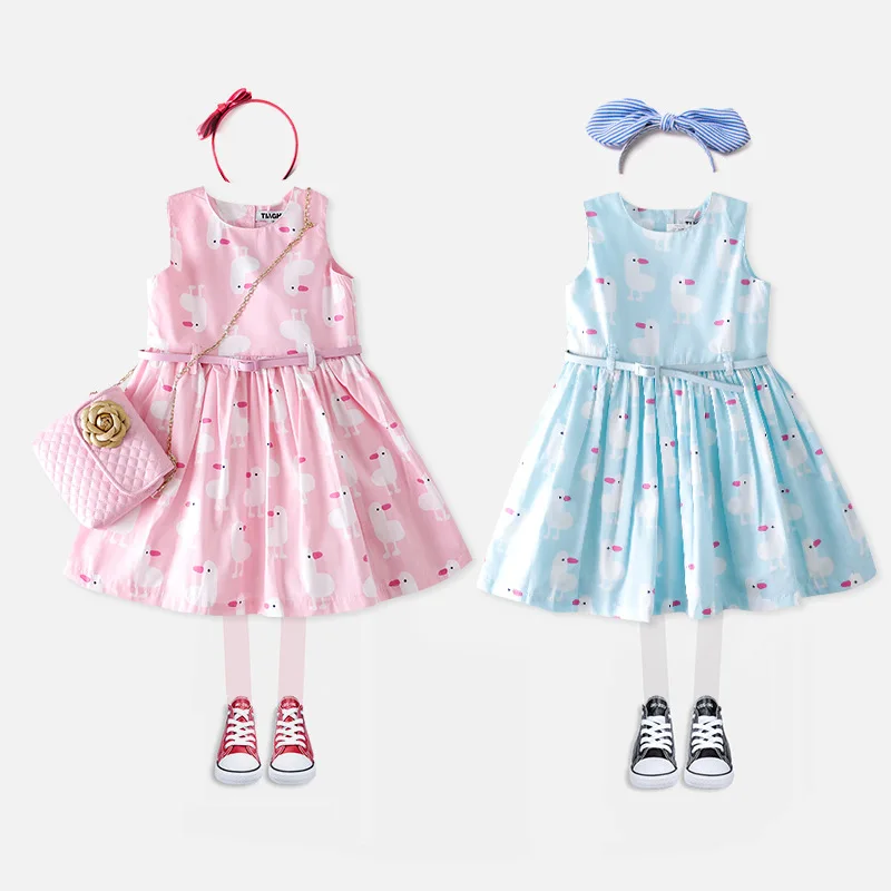 

New summer girls' printed cotton princess dress in new summer 2018