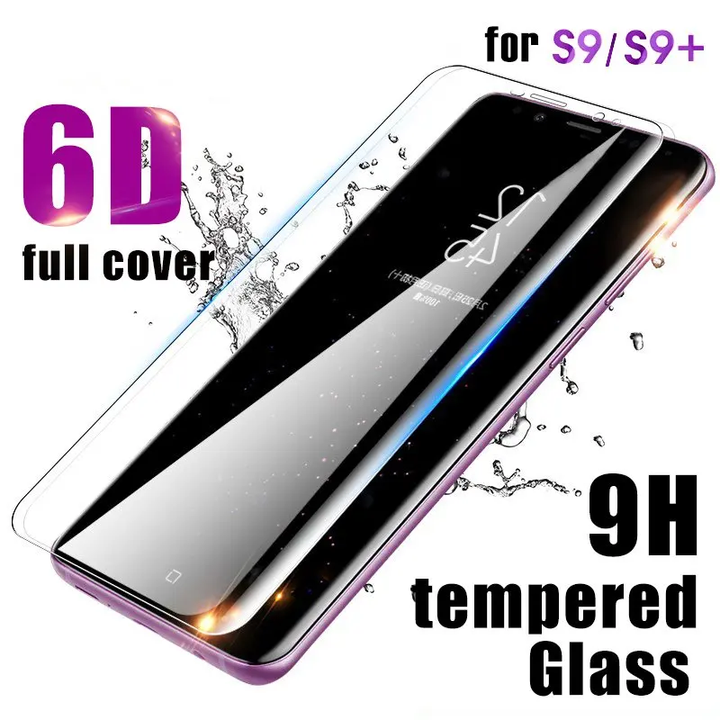 6D полная изогнутая Защита экрана для Samsung Galaxy S9 S8 Plus S7 Note 8 9 закаленное стекло Note9