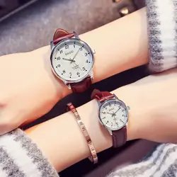 Basid модные роскошные часы Reloj Mujer качество дамы кварцевые часы Для женщин Часы кварцевые часы Пара Рождество подарок