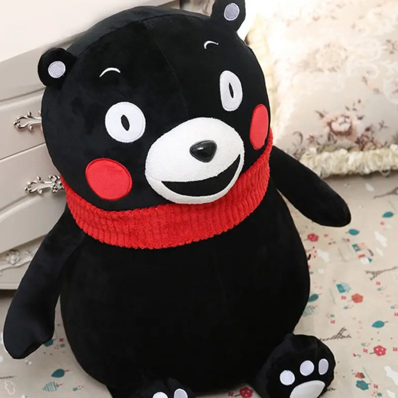 

18cm Cute Kawaii Mini Cute Bear Kumamon Plush Doll Stuffed Mascot With Red Scarf