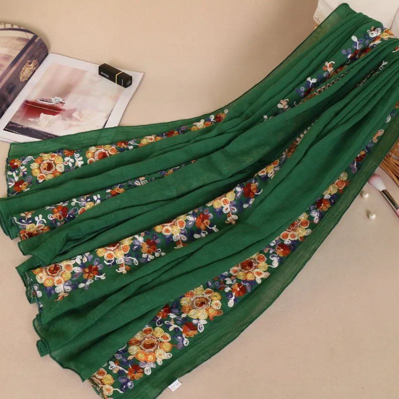 Высокое качество модные женские длинные мягкие татуировки Хлопок Лен обертывания шарф шаль больше цветов мулисм хиджаб - Цвет: color7