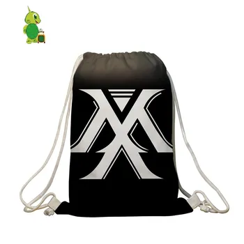 

Monsta X Hip Hop Women Men Backpack Teeangers Boys Girls Drawstring Bag School Backpack Softback Travel Bags