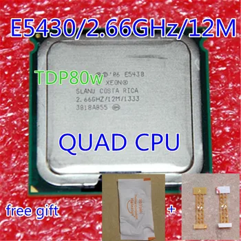 XEON E5430 CPU 2.66GHz L2 Cache 12MB/Quad-Core//FSB 1333MHz/ server Processor to LGA775 Core 2 Quad Q9300 CPU send gift grease