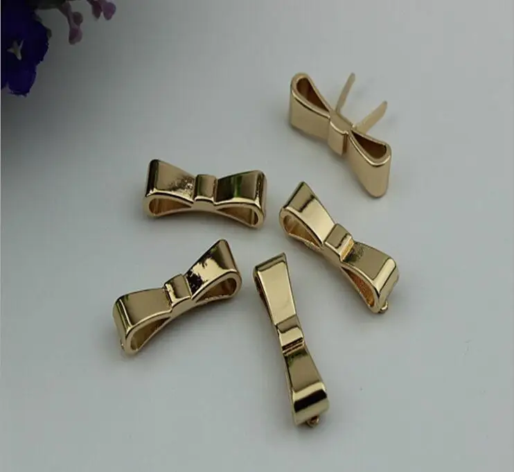 (20 PCS/lot) of new metal plating DIY small bowknot buckle shoes accessories