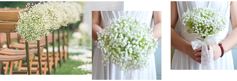 JAROWN Simulation Gypsophila Flower Branch Artificial Wedding Decorative DIY Silk Fake Flower Home Party Feast Decor Flores  (28)
