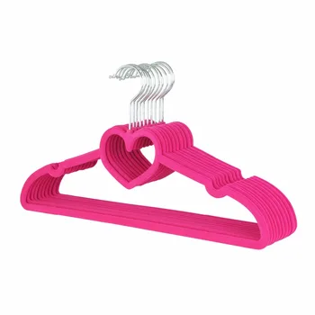 

Premium Heart Shaped Slim Velvet Hangers, Suit Haner, Clothes Hanger Choose our unique super-slim, soft pink(24 pieces/ Lot)
