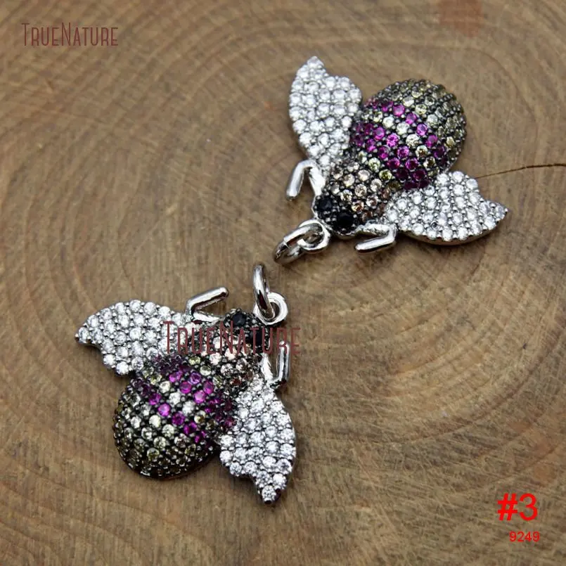 20171220-PM9251- Colours Zircon Micro Pave Bee Pendant Copper Pendant_3