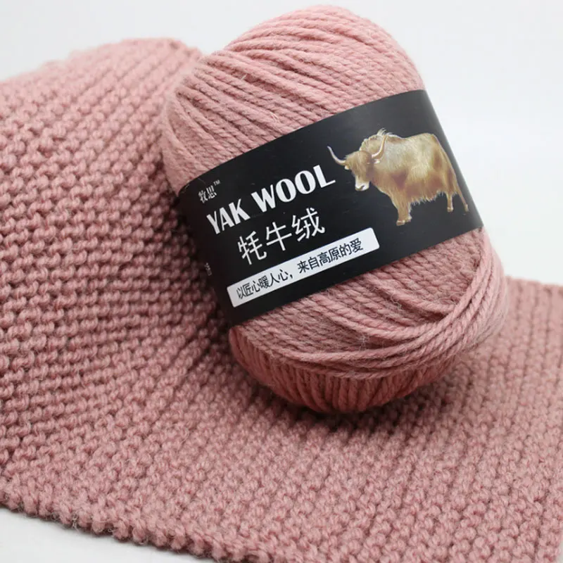 

Worsted Middle Thick Thread Blended Soft Baby Wool Yarn Yak Cashmere for Hand Knitting by 3.5 mm Crochet Needle 100g/ball