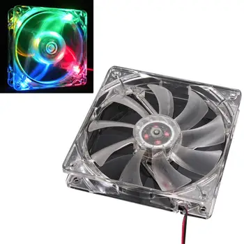 

cpu cooler master rgb cooling fan Colorful LED Light Neon Clear Radiator 120mm PC Computer Case Fans Cooling Mod dropshipping