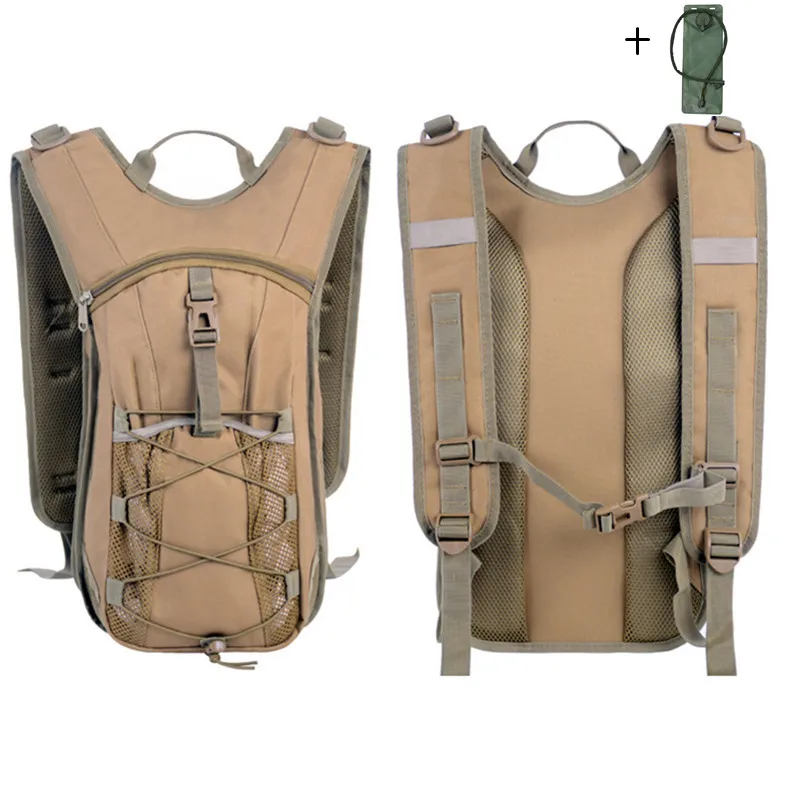 Сумка Molle, тактический военный походный велосипедный рюкзак, 16Л, для спорта на открытом воздухе, велоспорта, альпинизма, кемпинга, Армейская, 3л, сумка для воды - Цвет: Khaki And 3L