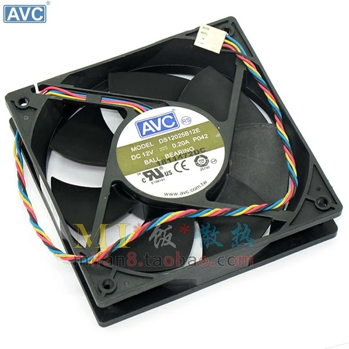

For AVC DS12025B12E 120*120*25 mm chassis power CPU computer cooling fan 4P pwm tempreture controller