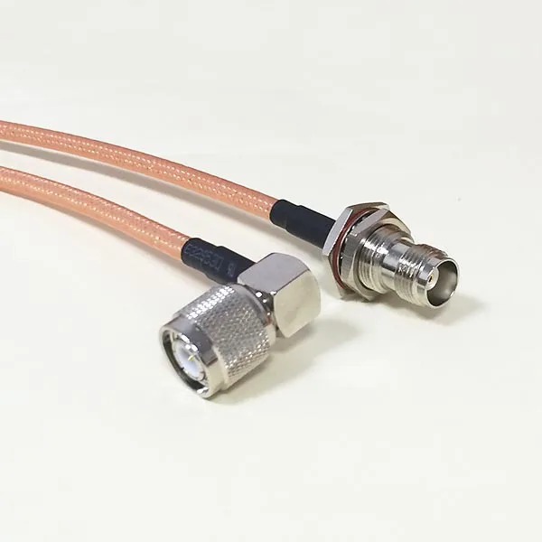 

High quality low-attenuation TNC Female Jack  Connector Switch TNC Right Angle Male Plug Connector RG142 50CM 20" Adapter