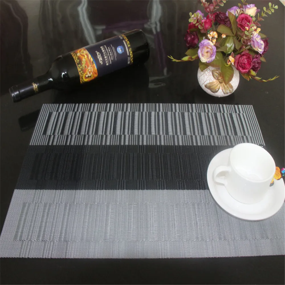 LIYIMENG 4 pieces/lot Placemat Coasters Heat-insulated Tableware Table Decor PVC Kitchen Dinning Bowl Dish Waterproof Pad Mat