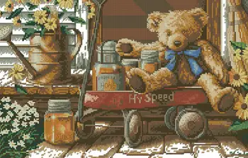 

Top Quality lovely counted cross stitch kit Honey Bear my speed dimensions 13693