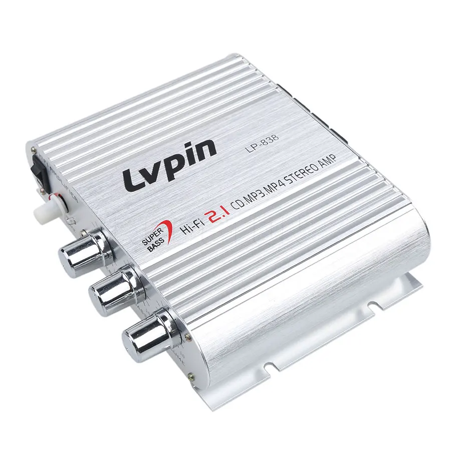 Автомобильный усилитель канала LP 838 Hi Fi 2 1 Lvpin стерео сабвуфер аудио басовый