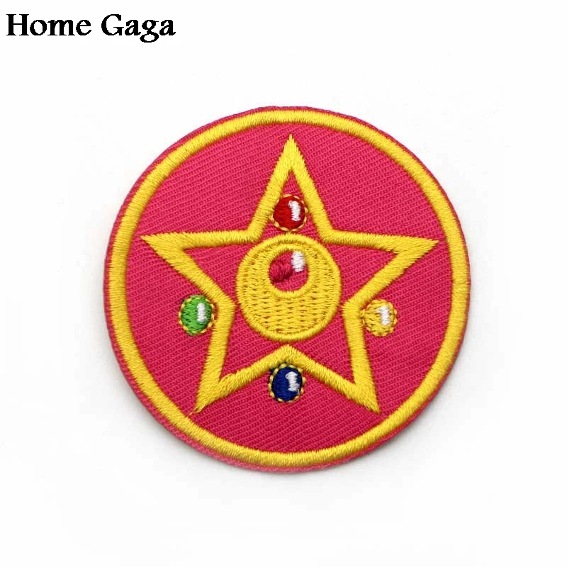 Классическая мультяшная розовая Звезда Homegaga D0373 термоклейкая нашивка для одежды