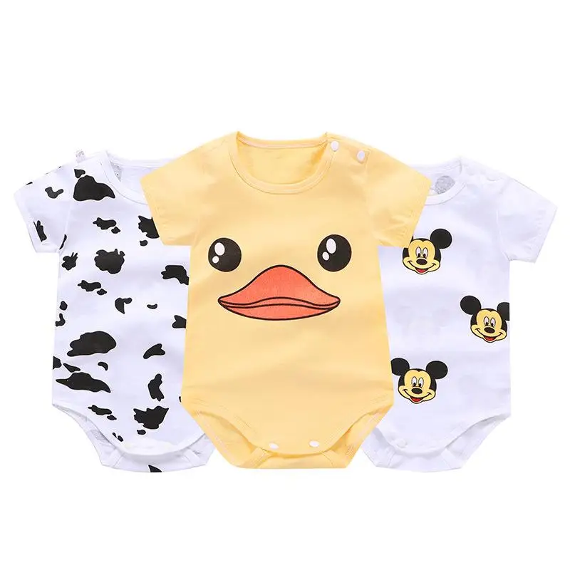 

Baby Boy Girl Summer Clothing Triangle Clothes, Body For Newborn Cotton Mickey Bodysuit ZJS0001
