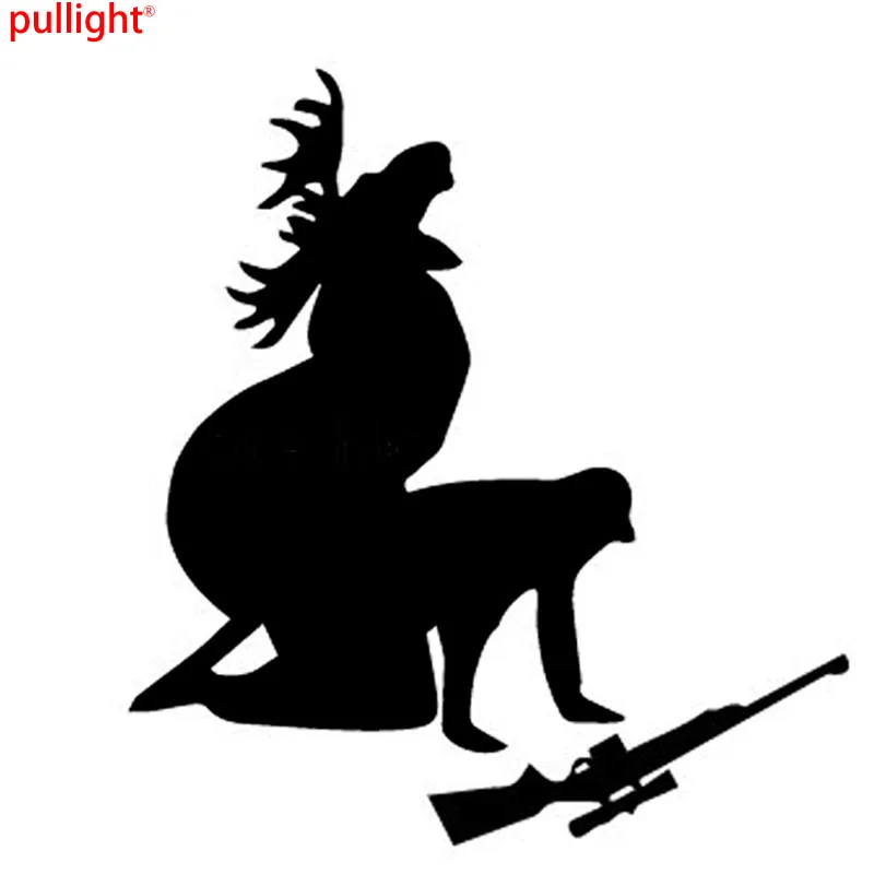 

13*12CM Elk Hunter Personalized Car Stickers Decals How Ya Like My Meat Now Funny Moose Hunting Hunter Motorcycle Car Styling
