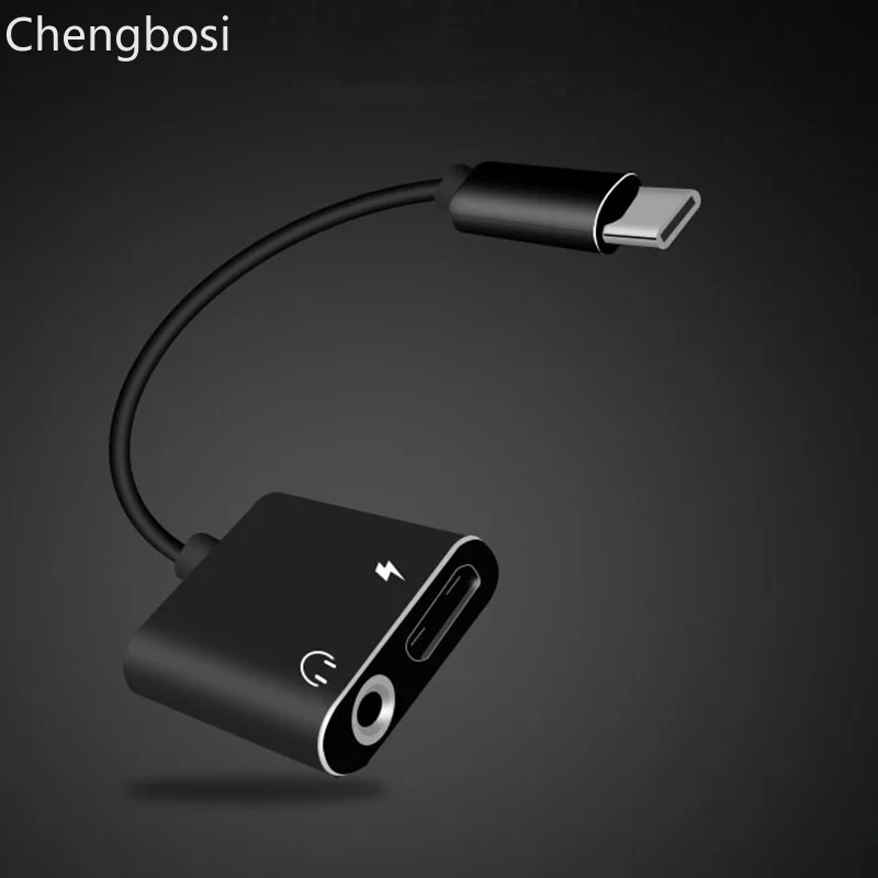 

Usb Type C Adapter Charger Audio Cable 2 In 1 Type-C To 3.5mm Jack Headphone Aux Converter For Samsung For Xiaomi For Huawei