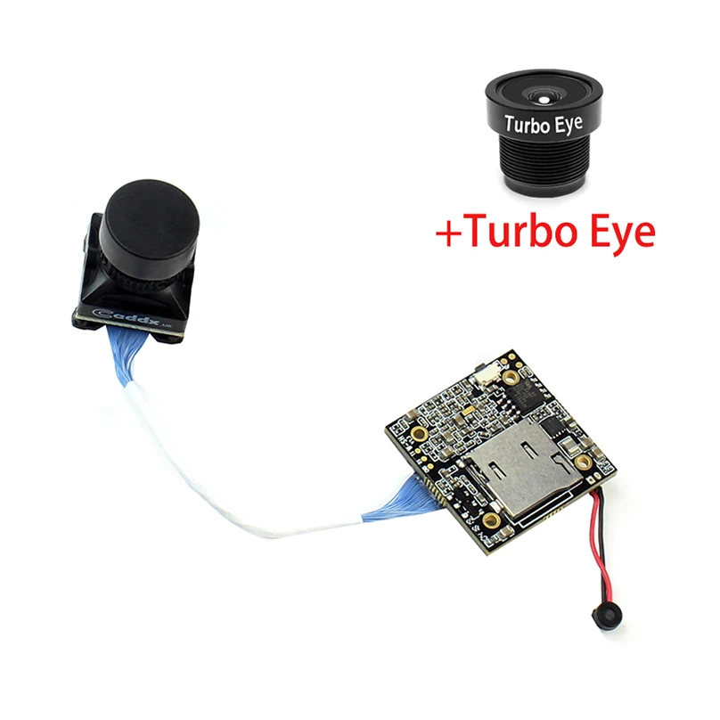 Caddx черепаха V2 800TVL 1,8 мм 1080p 60fps NTSC/PAL переключаемая HD FPV камера с DVR для DIY RC FPV гоночный Дрон Квадрокоптер - Цвет: Black with Turbo Eye
