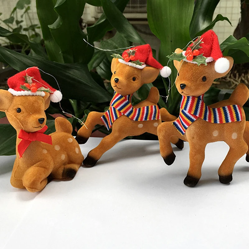 

Deer/Elk Santa Claus Christmas Tree Decoration Hanging OrnamentReindeer Toy Gifts