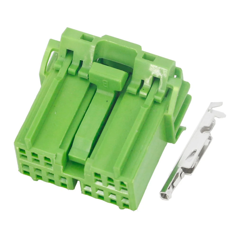 

5 Sets 14 Pin clamp waterproof green car connector with terminal DJ7141A-1.2-21 14P car connector