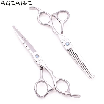 

Hairdressing Scissors 5.5" Stainless AQIABI Shiny Thinning Scissors Hair Cutting Shears Hair Scissors Add Wooden Gift Box A1010