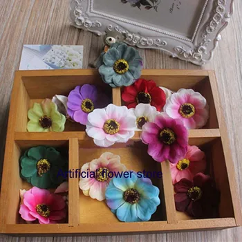 

Dia.5CM Head 100PCS Small Fake Sunflowers Heads Artificial Silk Cherry Blossom For Wedding Decoration,Flower Crown,Home Bouquet
