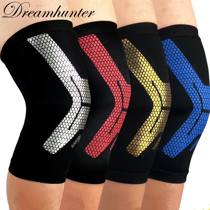 Elastic Sport Compression Knee Pad Sleeve Basketball Leg Sleeve Fitness