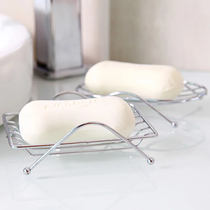 2pcs High Quality Stainless Steel Soap Dish Tray Box Bath Soap Stand