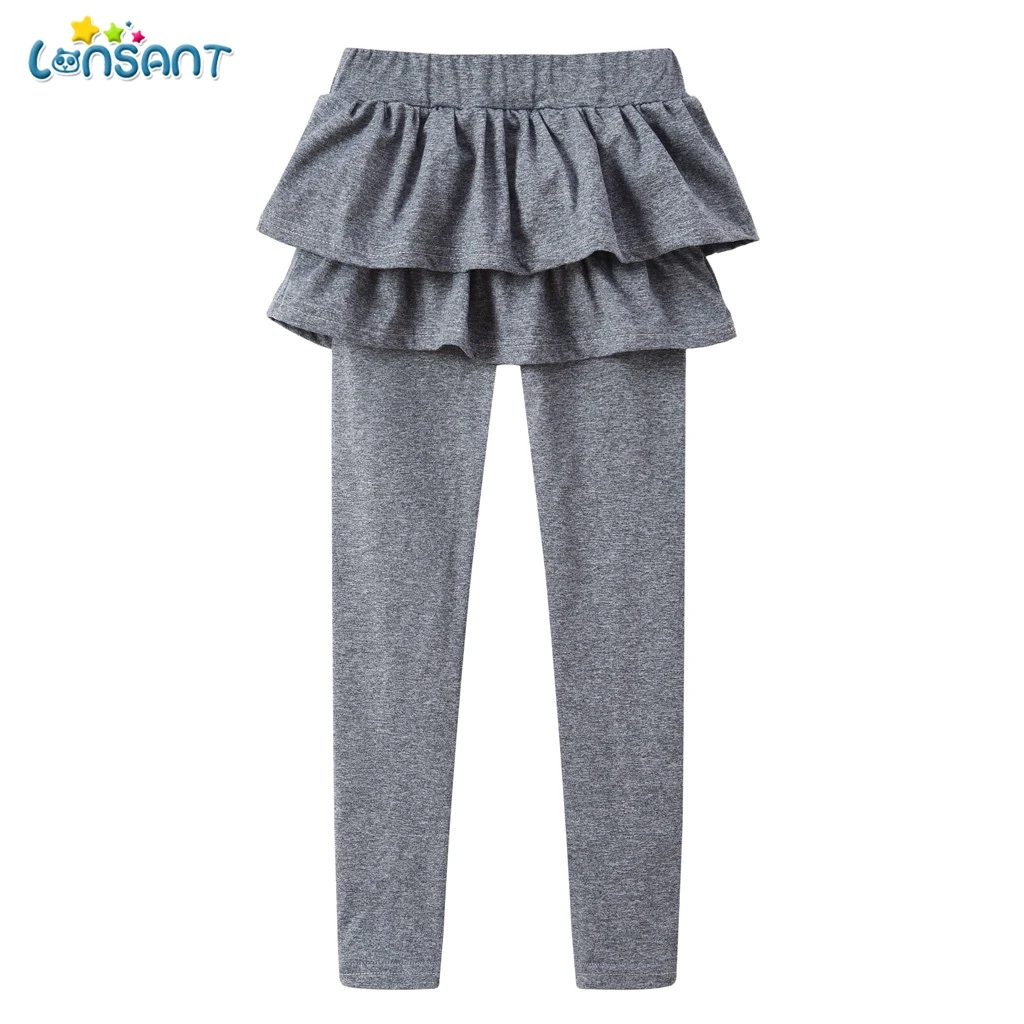 LONSANT Baby Girl Skirt Pants Toddler Kid Double Ruffles Ruched Solid
