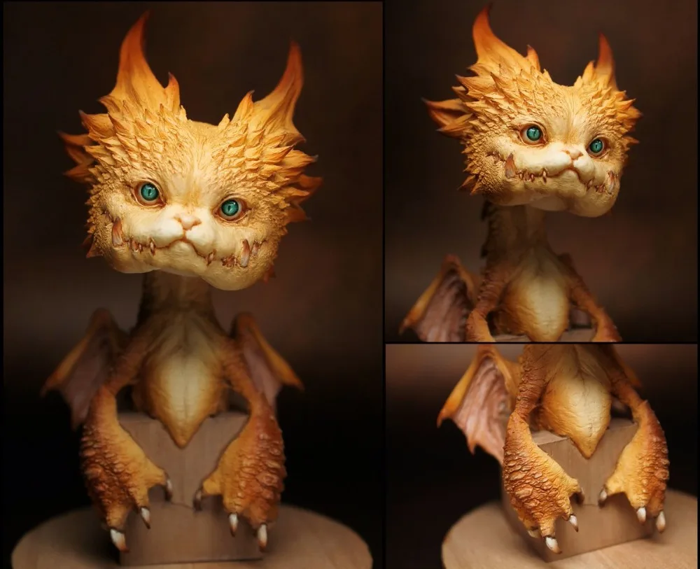 

Unpainted Kit 1/8 pretty youth dragon bust high 11.5 cm figure Historical Figure Resin Kit