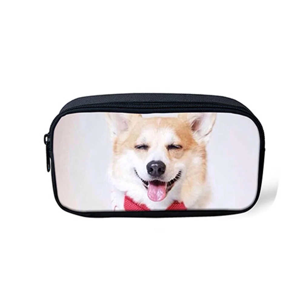 P538K THIKIN 3D корги печать школьные сумки для девочек милый щенок школьная сумка для детей 3 шт./компл. основной школьный рюкзак для детей, сумка для книг - Color: P538K