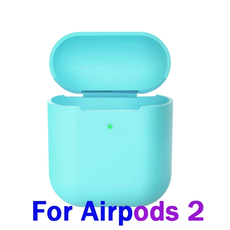 Беспроводной чехол для наушников с Bluetooth для Apple Airpods 2, беспроводное зарядное устройство, мягкий силиконовый чехол для Airpods, защитный чехол - Цвет: 03