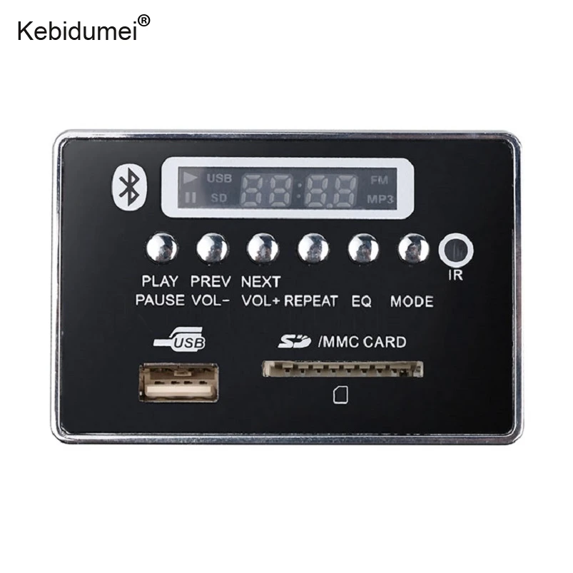 

kebidumei Integrated ZTV-M01BT Bluetooth Hands-free MP3 Decoder Board Module Car USB MP3 Player Remote Control USB FM Aux Radio