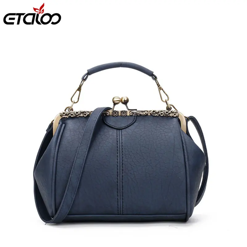Женская сумка, винтажные сумки через плечо,, с пряжкой, из искусственной кожи, сумки через плечо для женщин, известный бренд, Весенняя сумка для женщин - Цвет: blue