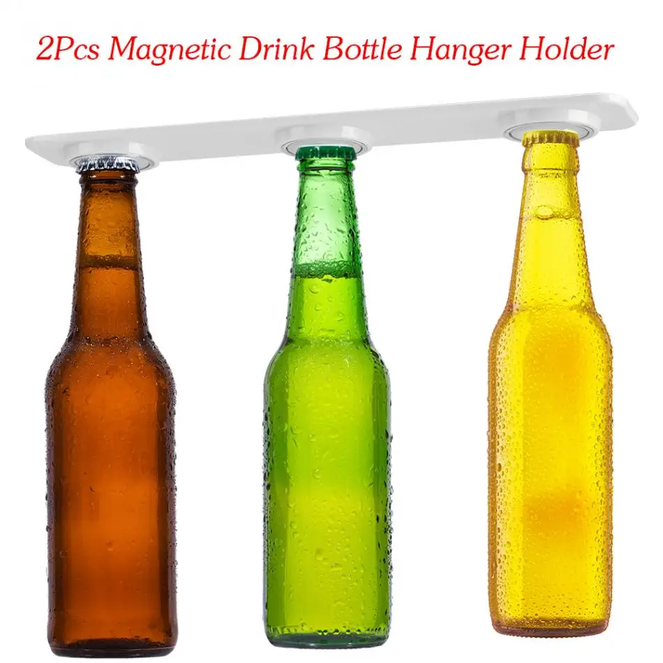 2Pcs Drink Bottle Hanger Holder bracket Beer Storage Fridge