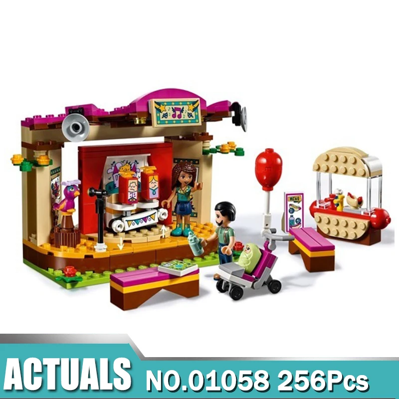 

256pcs Friends Girls Series 01058 Andrea Park Performance Building Blocks Compatible with Lego 41334 Toy for Girls