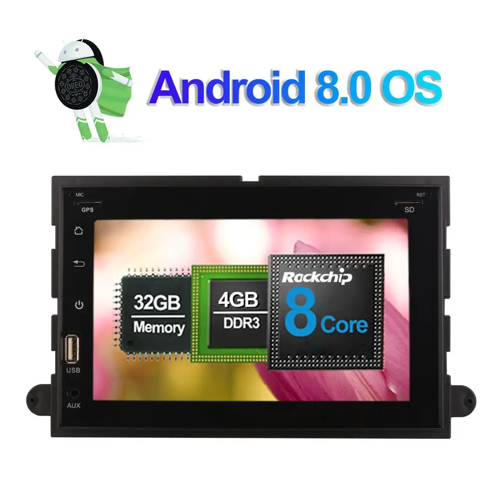 

Android 8.0 Full Touch 7'' LCD Car DVD GPS Navigation For Ford Fusion/Explorer/F150/Edge/Expedition 2006-2009 Car Radio Stereo